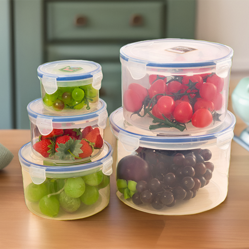 圆形大号保鲜盒密封圈可微波饭盒