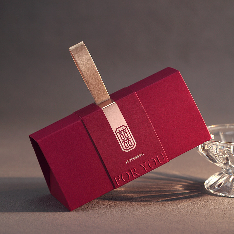 高级感酒红色结婚喜糖盒新款手提糖盒乔迁升学空糖盒子百日回礼盒,节庆用品/礼品,糖盒/糖盒配件,淘宝优惠券,粉丝福利购,淘宝优惠卷