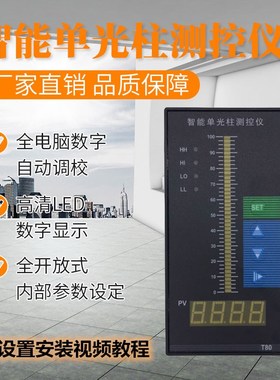 智能单光柱测控仪 水位控制二次仪表 回路液位显示仪 T80 4-20mA