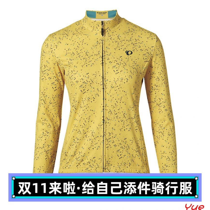 2022年一字米新款自行车春夏秋冬抓绒款骑行服长袖上衣女款薄款