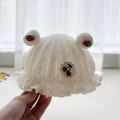 婴儿帽子春秋纯棉薄款遮阳女宝