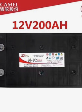 2S骆驼蓄电池6-QWLZ-200 12V200AH发电机组船舶照明免维护UPS骆驼