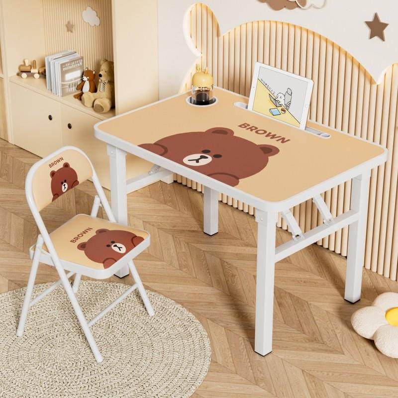 简易儿童书桌椅学习桌家用男女孩可折叠学生小孩写字作业桌椅套装,住宅家具,儿童学习桌,淘宝优惠券,粉丝福利购,淘宝优惠卷