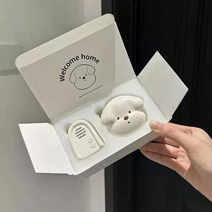 小狗门铃家用无线装饰门铃远距离感应分体式免布线手按响铃卡通