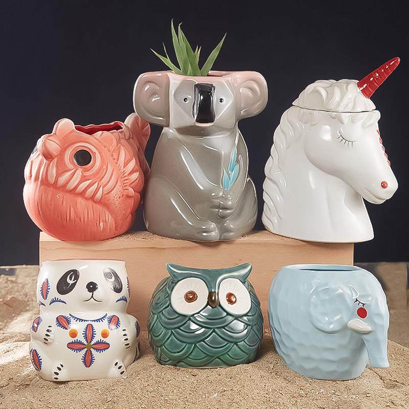酒吧灵魂15款动物造型陶瓷鸡尾酒tiki杯个性花瓶卡通可爱夏威夷杯