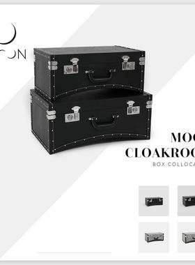 MOON慕空间样板房衣帽间收纳盒摆件行李箱家居展厅装饰品摆设道具
