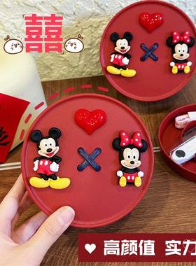 针线盒嫁妆陪嫁用品全套家用婚庆红色针线包收纳盒女方喜庆实用