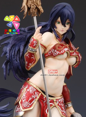 一骑当千 1:4 关羽云长 红色或蓝色 GK手办模型 52CM