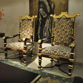 现货欧式 奢华酒店大堂柚木布艺鎏金高背扶手休闲椅样品爆亏一口价