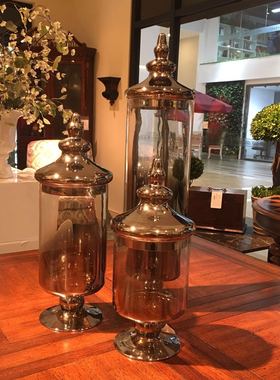 欧美渐变茶色糖果储物罐正版现货