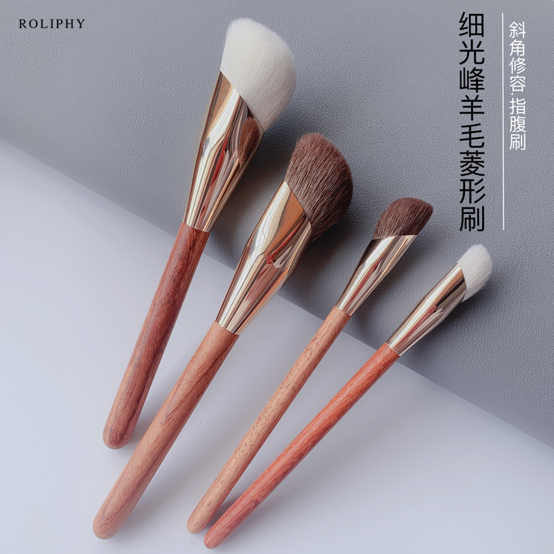 沧州花梨木柄修容刷细光峰羊毛刷