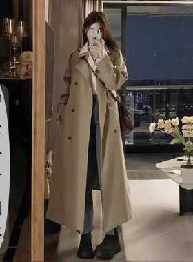 高个子加长版风衣外套女春秋韩版新款175超长款英伦风气质大衣170