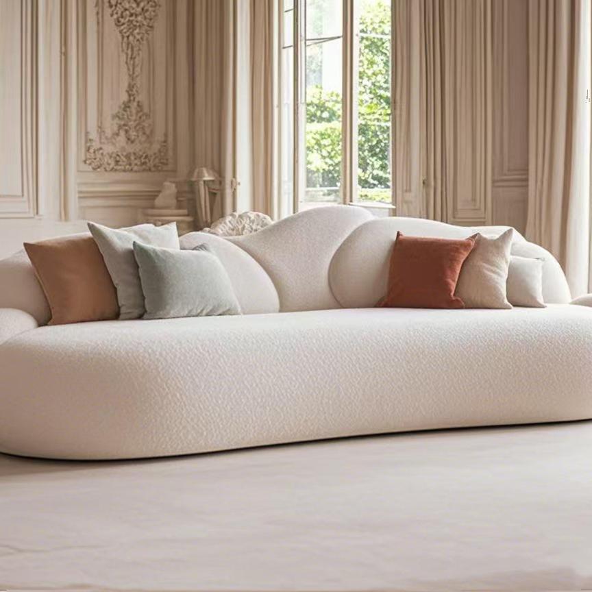 羊羔绒三人座艺术风格型北欧接待