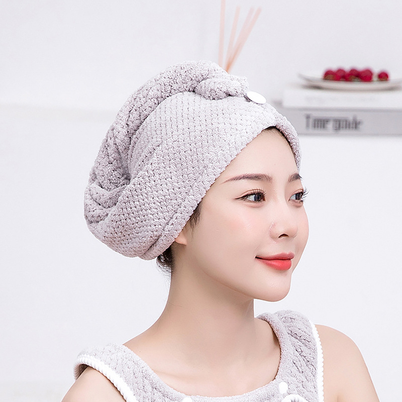 柔软吸水干发帽可爱女士浴帽长短发加厚擦头干发包头巾现货