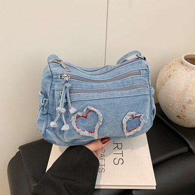 2026牛仔托特包多口袋大容量