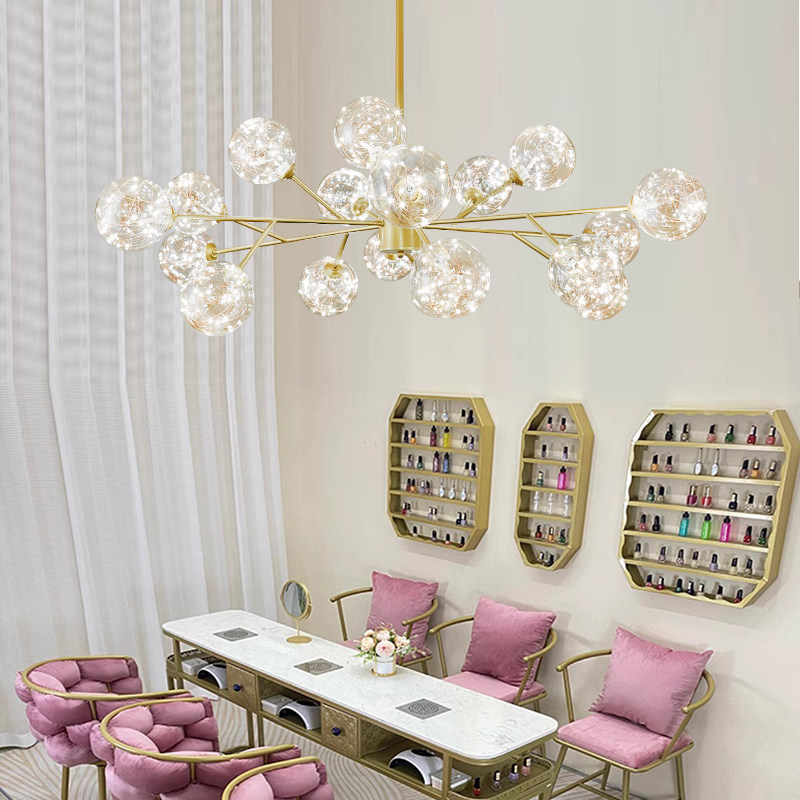 美甲店吊灯网红咖啡厅奶茶店吧台店铺中间灯商用化妆品店服装店灯,家装灯饰光源,商用吊灯,淘宝优惠券,粉丝福利购,淘宝优惠卷