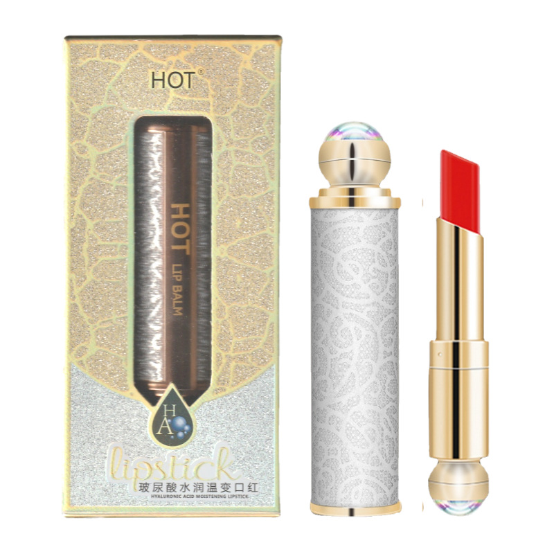 HOT圣女果水润温变口红 玻尿酸变色润唇膏持久滋润补水保湿防干裂