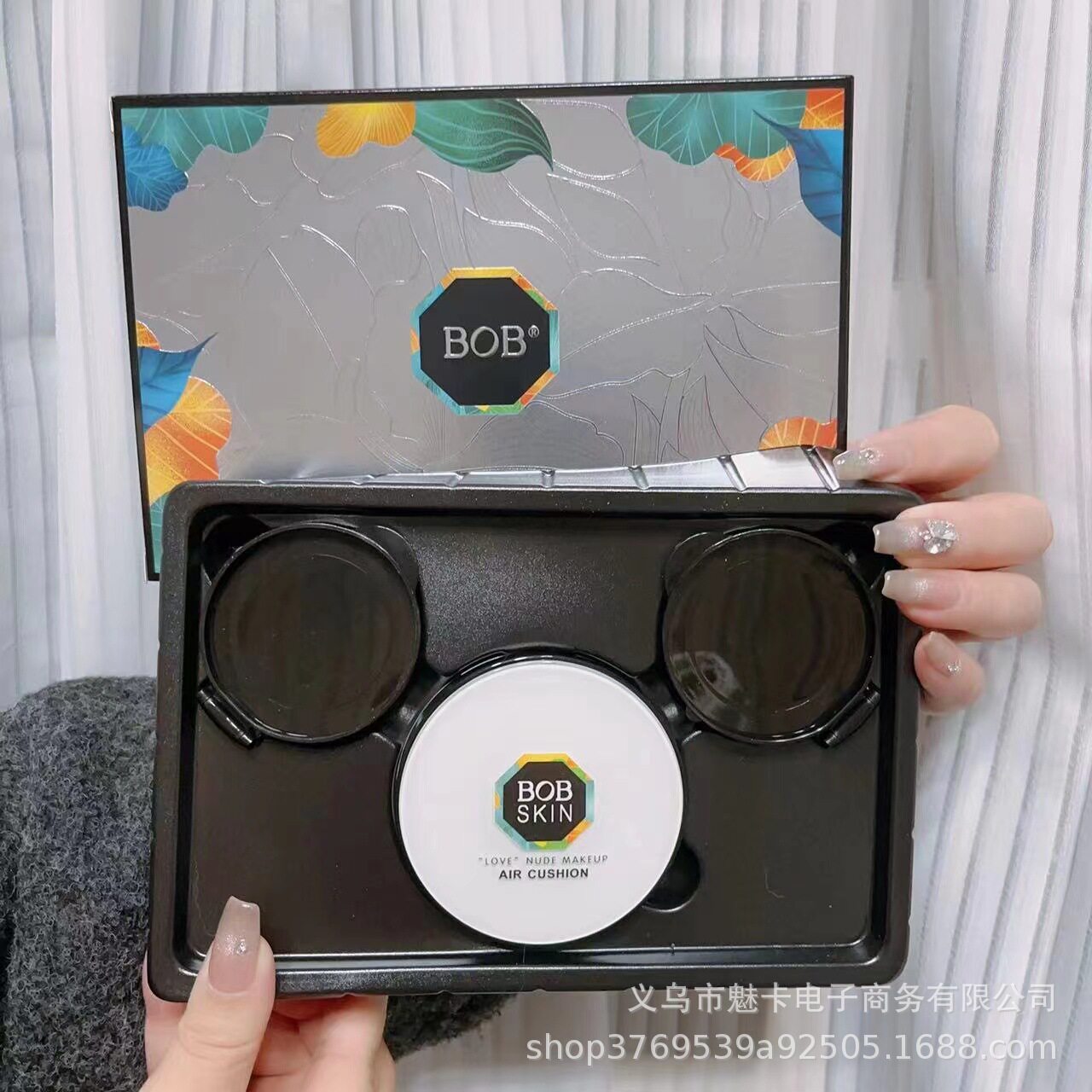 BOB气垫霜BB霜遮瑕保湿控油不卡粉气垫粉底液套装替换装