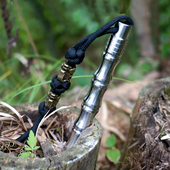 不锈钢竹节酷棍实心断竹防身短棍自卫防身用品袖 珍棍战术笔破窗器