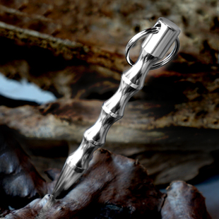 铝合金活鱼扣地插鱼锁户外防狼术酷棍女自卫防身用品袖珍棍钥匙棍