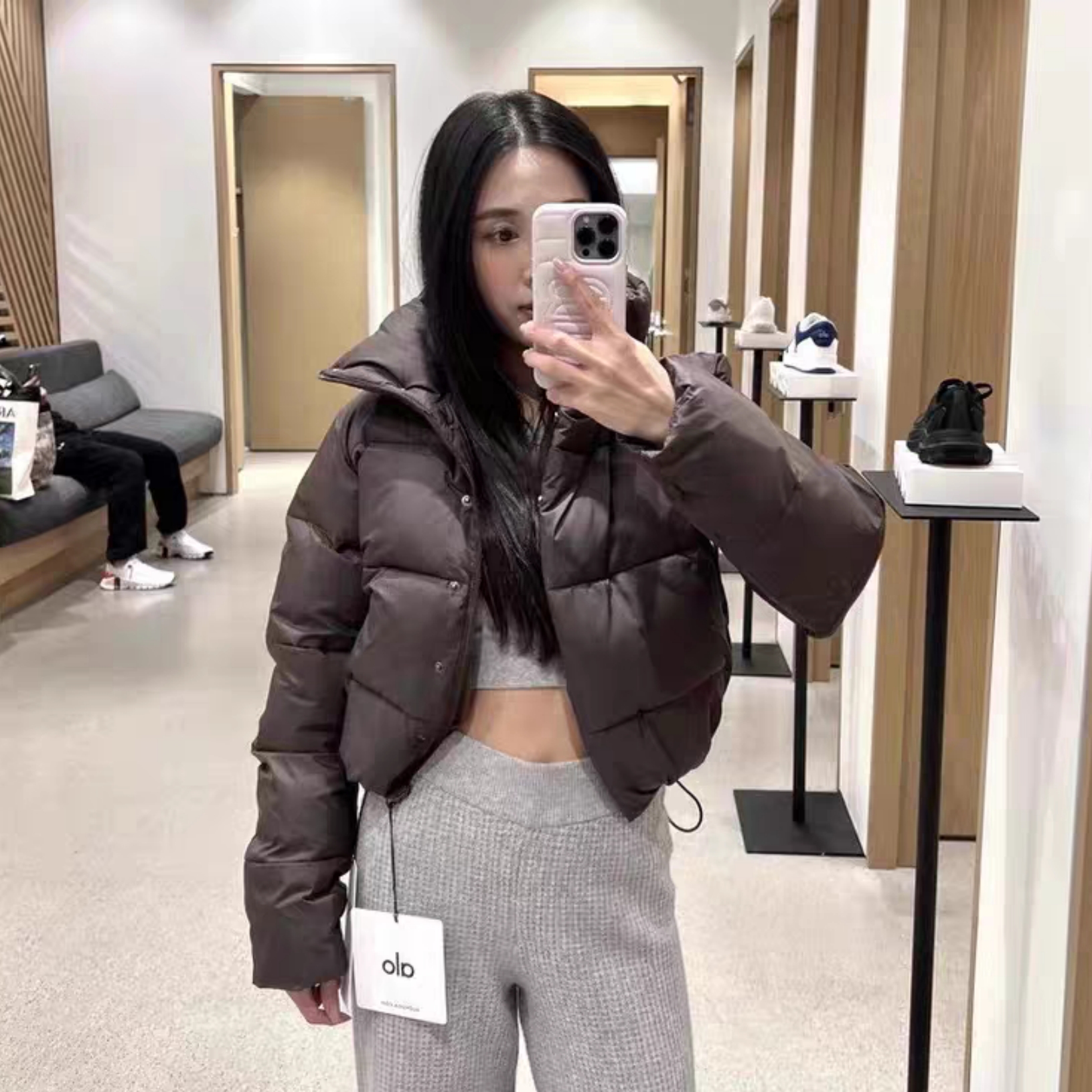 ALO冬季新款加厚保暖面包服立领