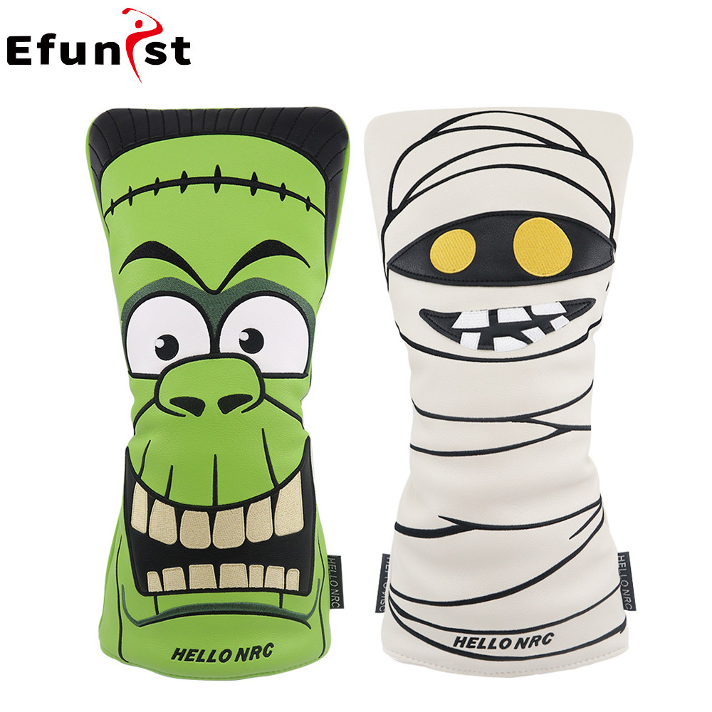 高尔夫木杆套男新款搞怪卡通木杆保护套通用款PU防水加厚球杆头套