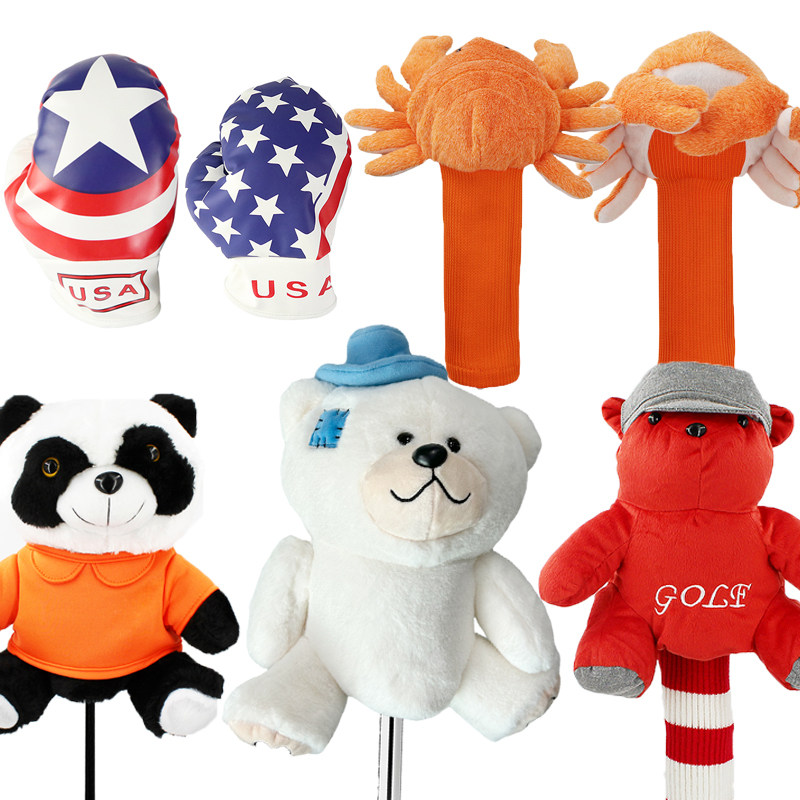 高尔夫木杆套新款卡通毛绒球杆套一号木多款球杆头保护套木杆头套