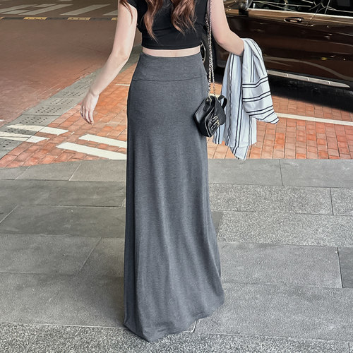 莫代尔半身裙女夏季长款垂坠感