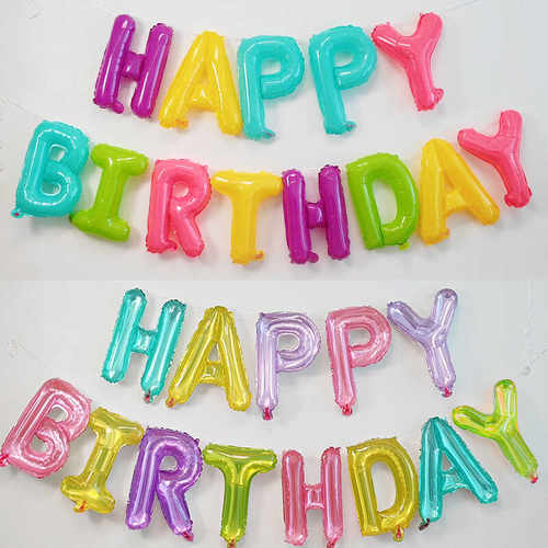 派对字母气球HAPPYBIRTHDAY