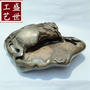 天然菊花石砚台文房用品收藏墨客的心头宝书房特色砚尊贵礼品摆件