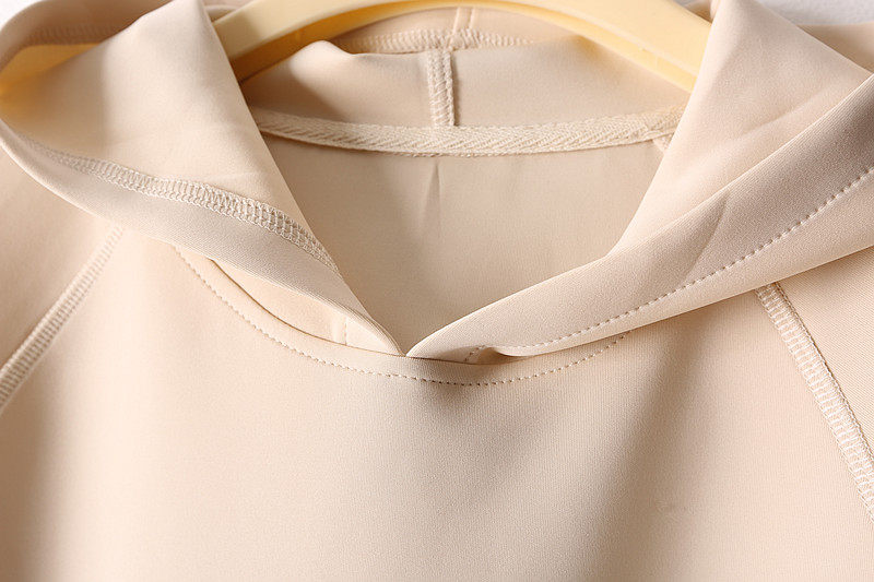 반팔 후드 티셔츠 9부 팬츠 에어 코튼 신축성 편안한 여름 얇은 패션 정장 여성 투피스 세트