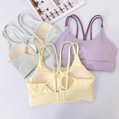 运动文胸女一体式高强度防震瑜伽