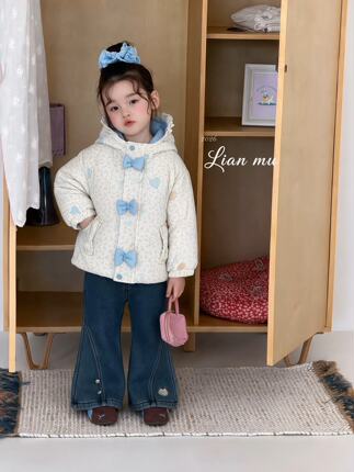 2026年秋冬新款女童棉服外套洋气时髦连帽上衣女孩春装开衫女宝潮