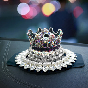 玛莎拉蒂保时捷汽车香水座镶钻皇冠车载摆件女神款车内装饰品香薰