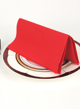 DUNI进口红色黄色原木餐巾纸一次性西餐垫方巾口布餐布纸单包50张