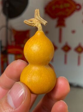 手捻天然小葫芦特小迷你胖墩包浆手把文玩盘玩挂摆件龙头吊坠配饰