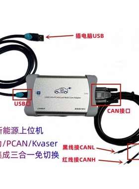 兼容USBCAN+PCAN/kvaserCAN卡