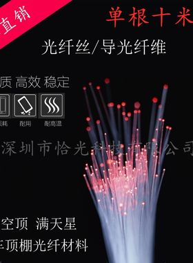 照明光导纤维优质0.25mm塑料光纤PMMA光纤丝导光光纤发光光纤灯线