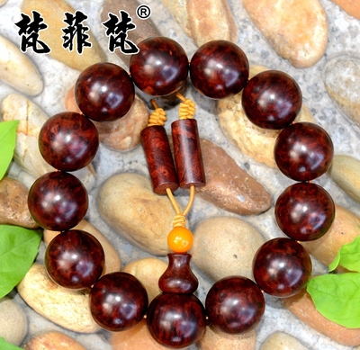 梵菲梵 印度小叶紫檀满瘤疤手串 1.8cm爆满瘿子 高密高油手链