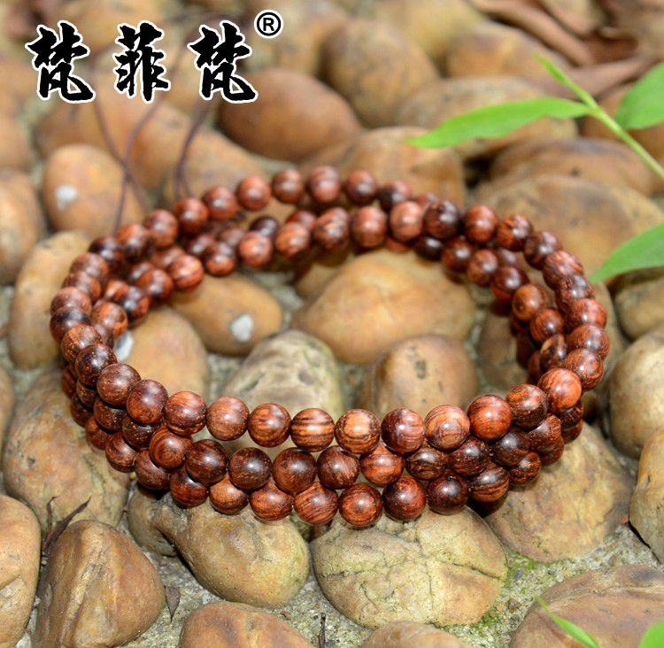 梵菲梵 越南黄花梨0.8cm手串 越黄木料手链 108颗 悠香款