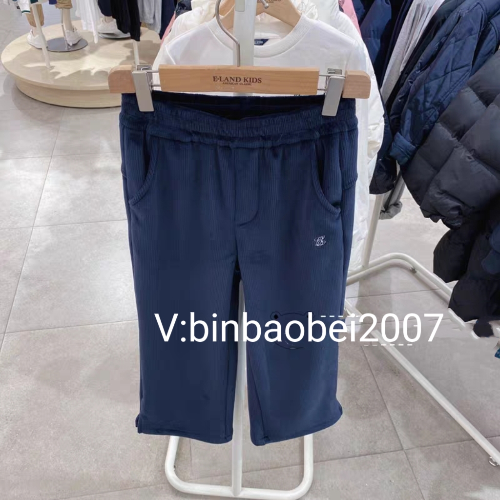 保真三标不齐EK衣恋童装25冬款女童加绒灯芯绒阔腿裤EKTMF4T21B