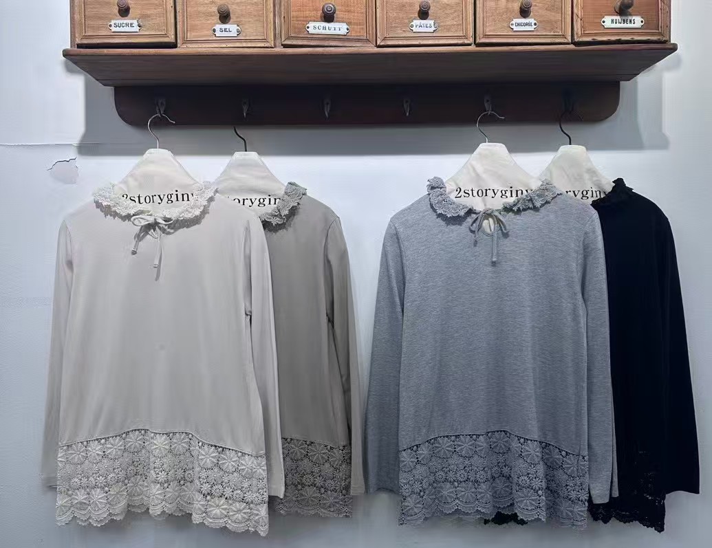 2storyginy  高级感蕾丝小翻领万能内衬