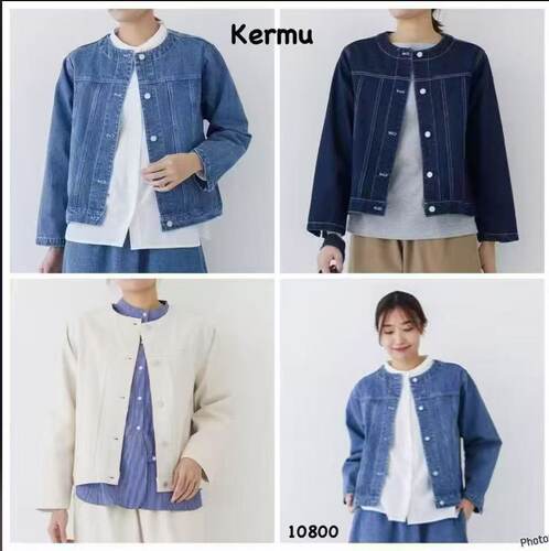 （现货）日本kerum圆领牛仔外套春秋