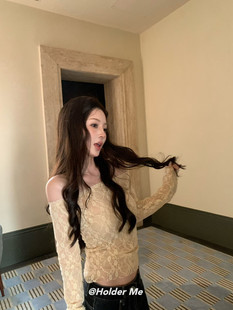 2026春款HOLDER韩系纯欲浪漫小女人蕾丝一字肩精致小衫上衣T恤女