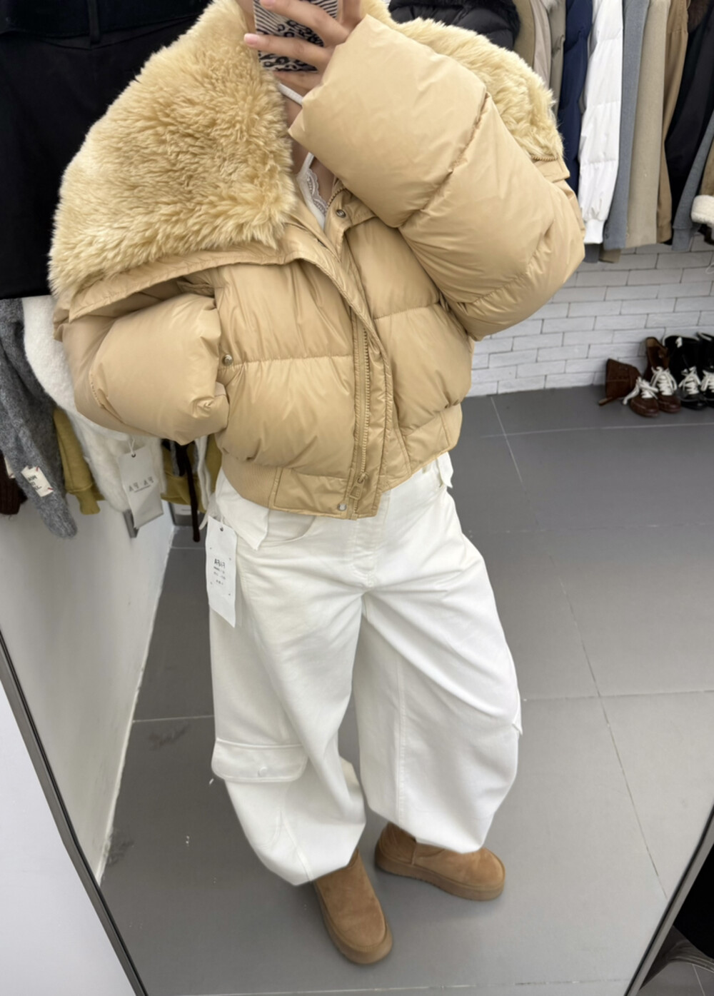 fafa毛毛领保暖羽绒服外套女