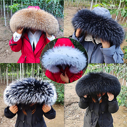 真毛领子皮草围巾通用冬季