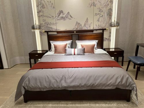 赖氏家具床实木床长久系列东辰系列黑檀木家具代购正品