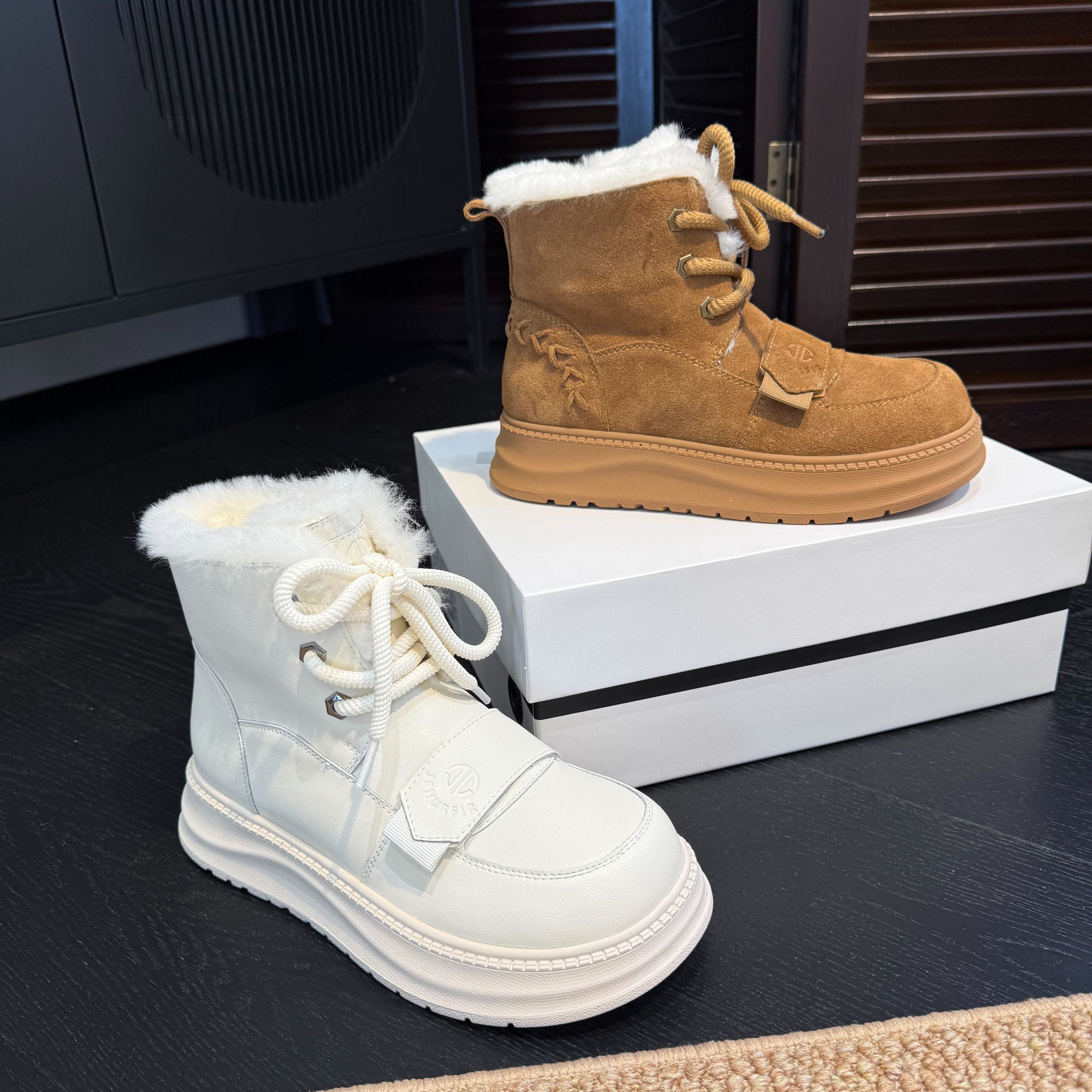 [小糯米专享]暖绒雪境休闲厚底雪地靴AB25588