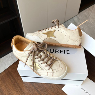 AB25510 旺斯星空～复古星星擦色做旧小脏鞋 金金宠粉