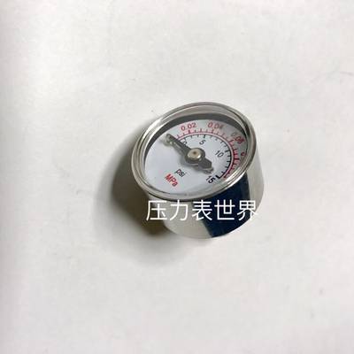 轴向压力表 直径25mm 压力0.1mpa 15psi 螺纹M10x1 型号 Y-25Z